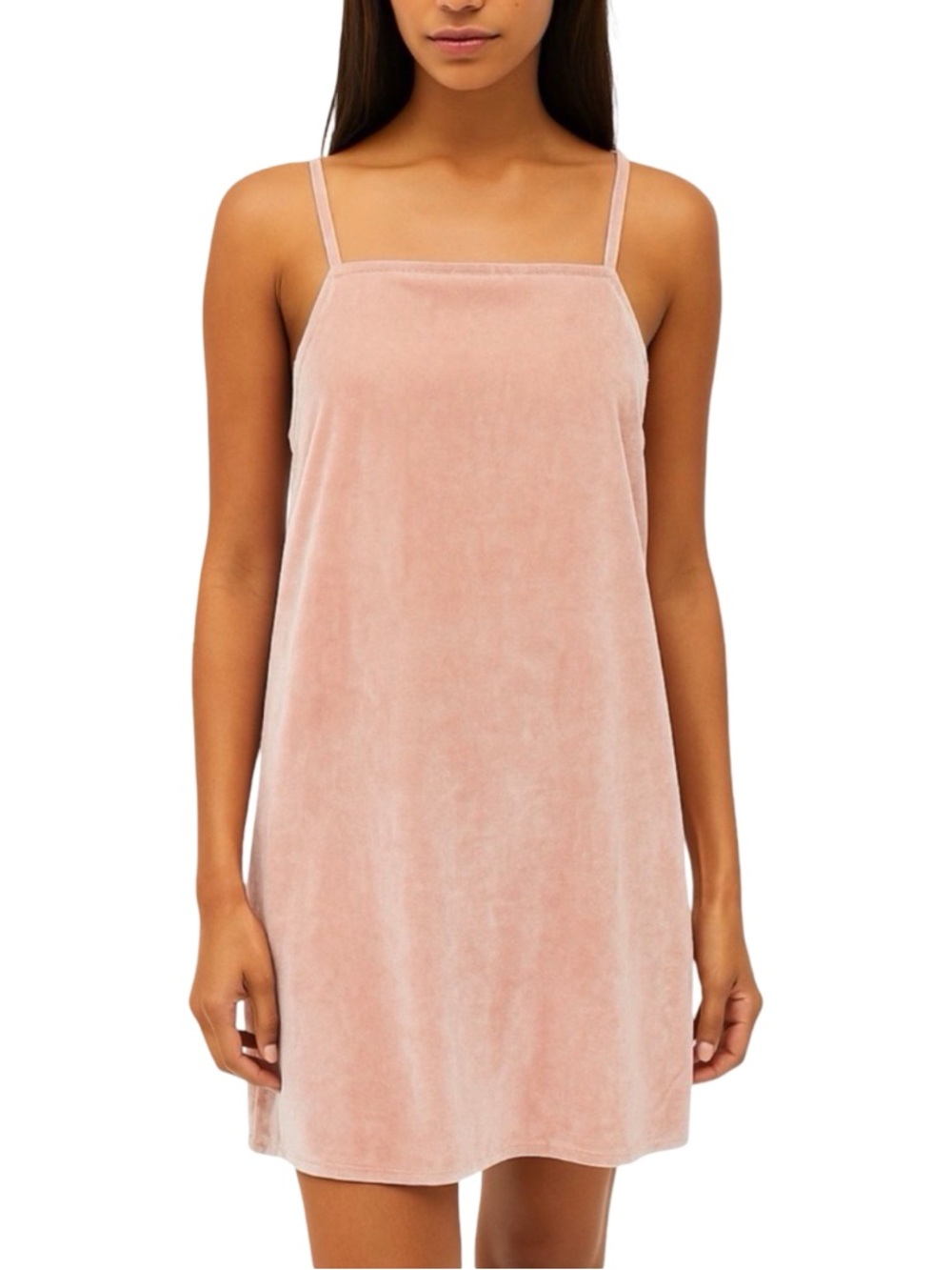 TopShop MOTO Velvet Pinafore Jumper Dress - Size 8